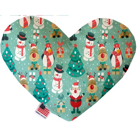 Mirage Pet Products Frosty & Friends 6 in. Stuffing Free Heart Dog Toy 1280-SFTYHT6
